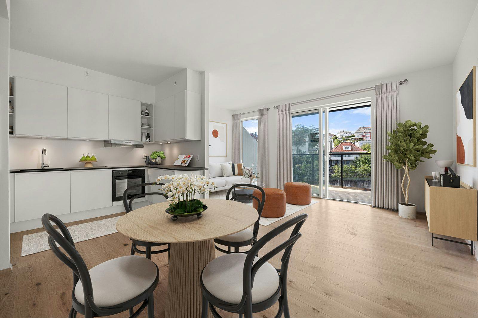 Photo: Kitchen at a premium two-bedroom apartment at Paradis location.